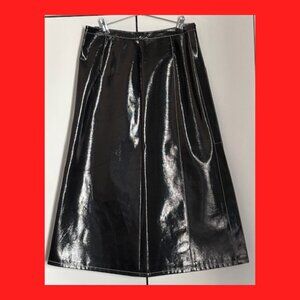 Emin and Paul Faux Patent Skirt